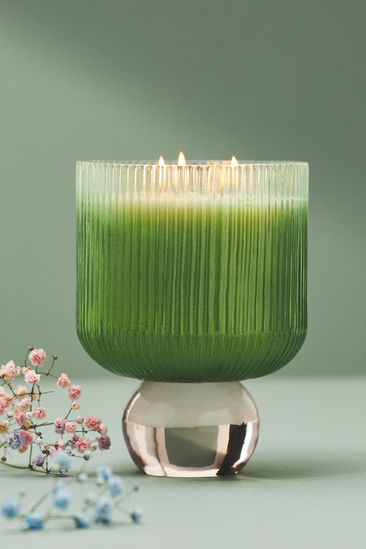 Pedestal Fruity Goji Berry & Mango Glass Candle