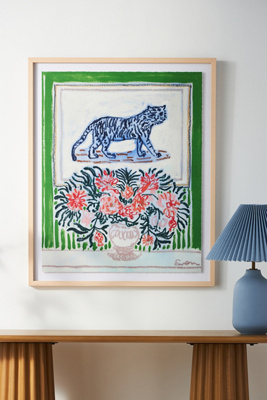 Artfully Walls Blue Tiger In Multi