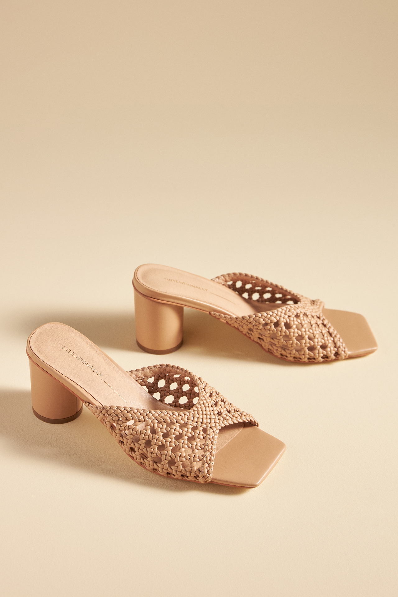 Intentionally Blank Cassandra Woven Block Heels