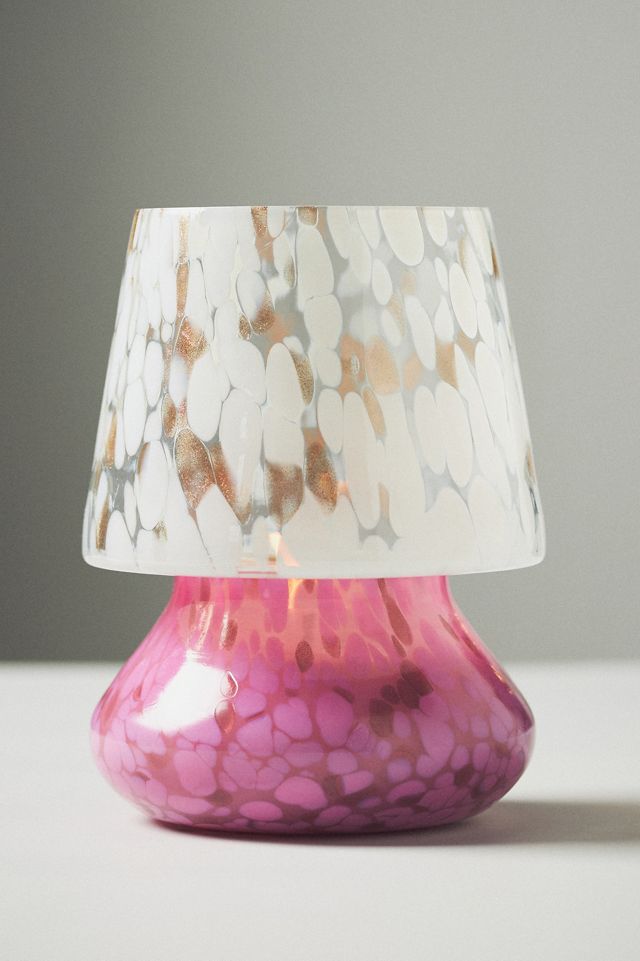 Cheena Fruity Lychee & Pink Dragon Fruit Glass Mushroom Lamp Candle #5