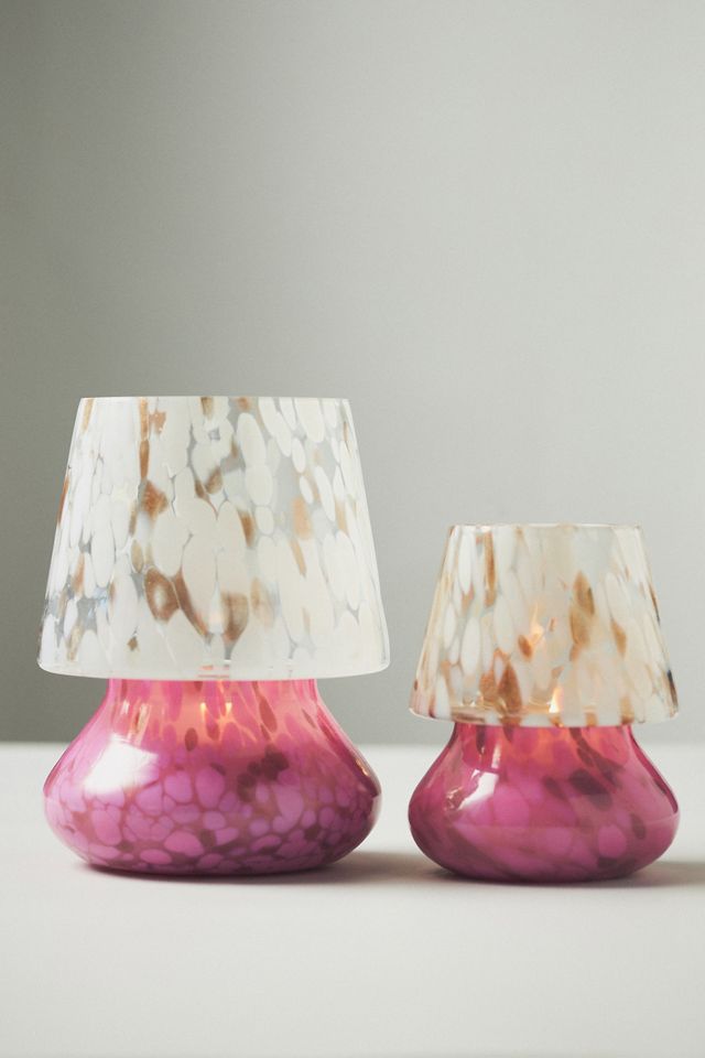 Cheena Fruity Lychee & Pink Dragon Fruit Glass Mushroom Lamp Candle #6