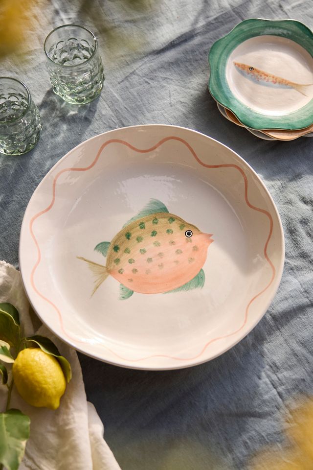 Fish Stoneware Serving Bowl