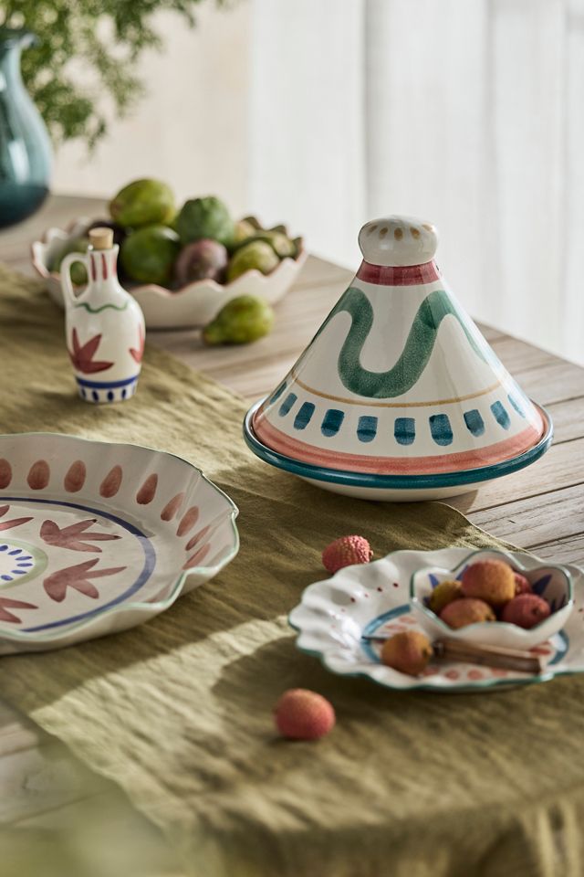 Painted Stoneware Tajine #1