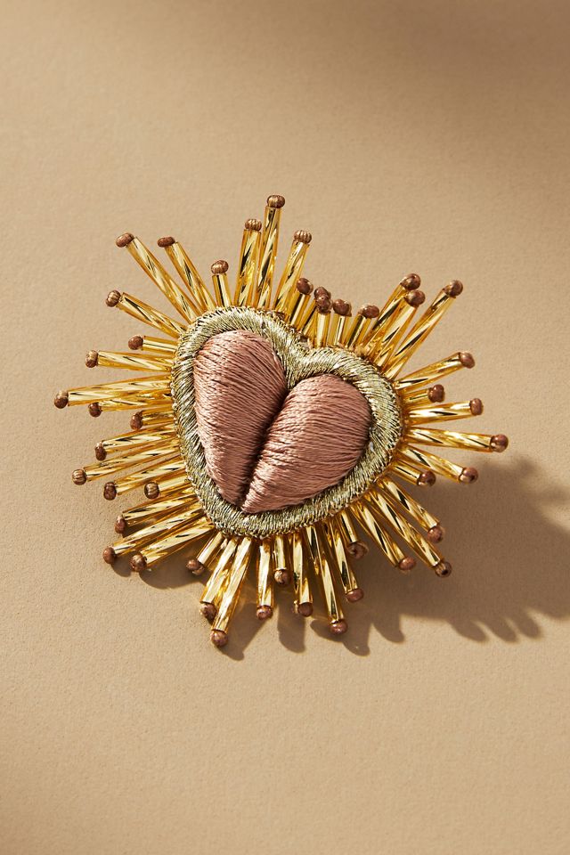 Olivia Dar Large Sparkle Heart Earrings #1
