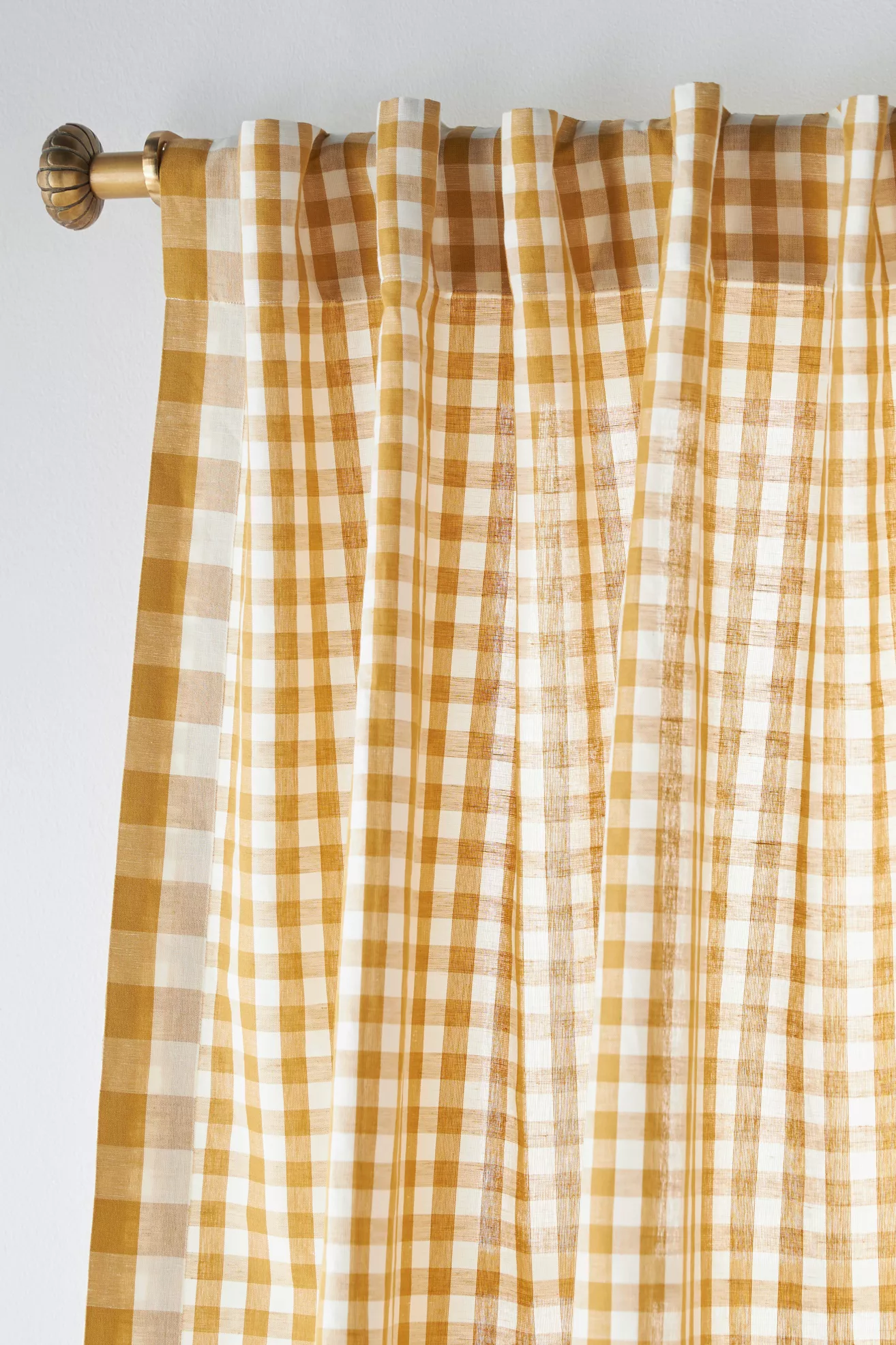 Cotton Linen Gingham Curtain - thumbnail 5