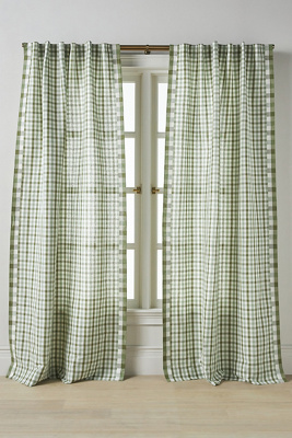 Anthropologie Gingham Curtain