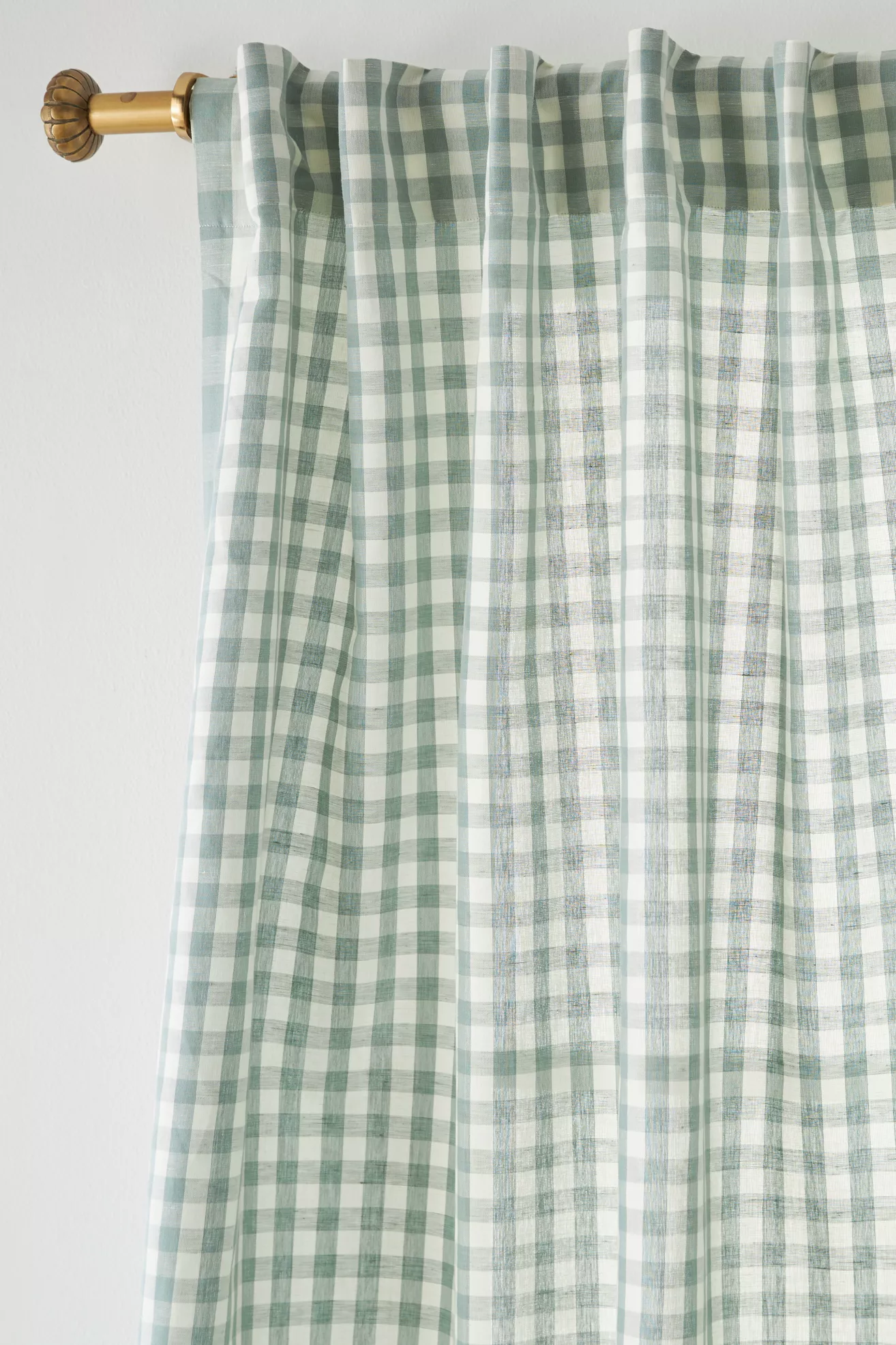 Cotton Linen Gingham Curtain - thumbnail 8