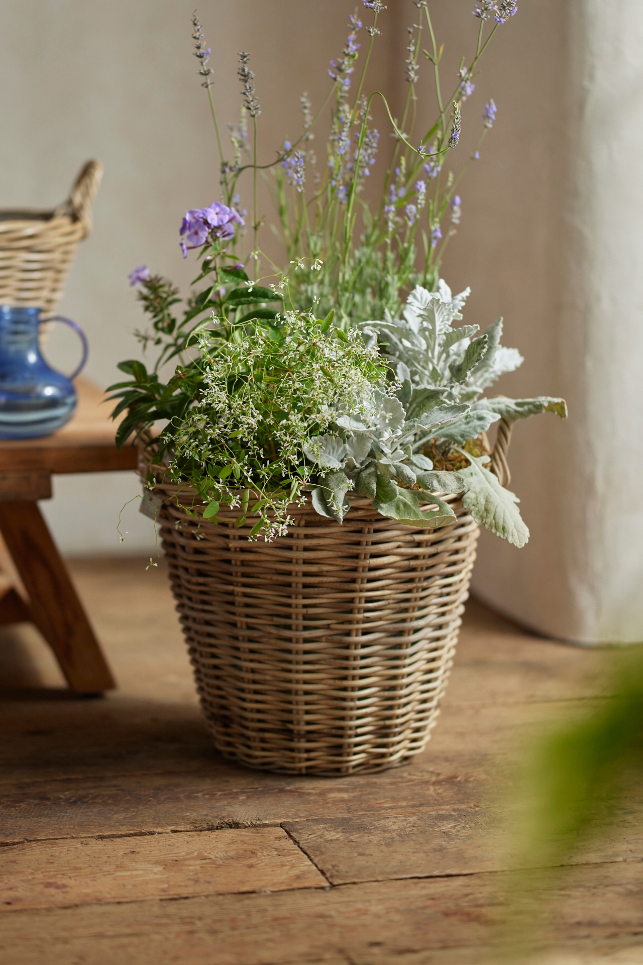 Rattan Tapered Basket Planter