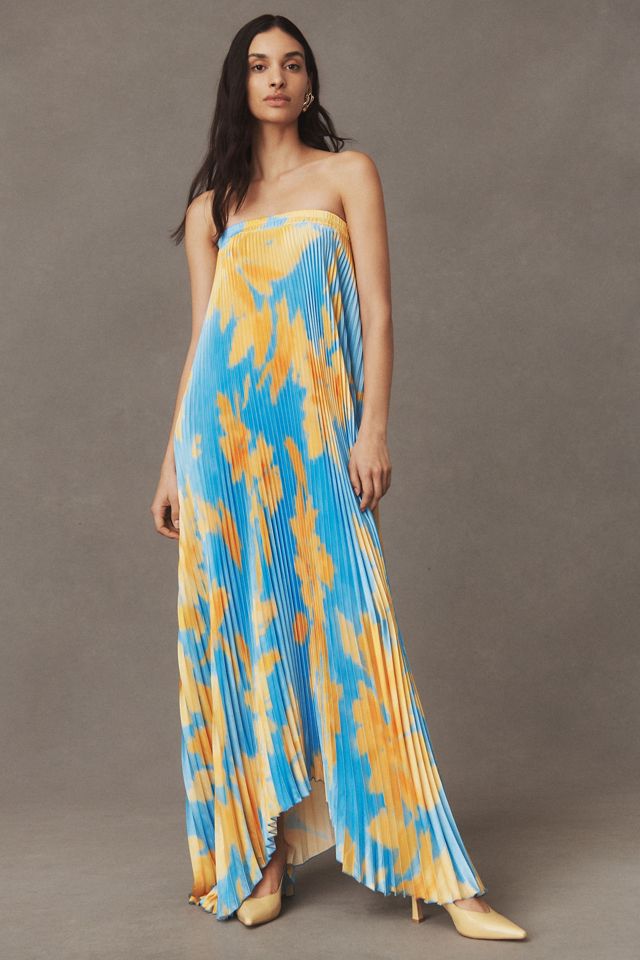 L'IDÉE Elle Strapless Pleated Gown #1