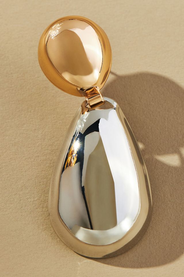 Two-Tone Drop Earrings #2