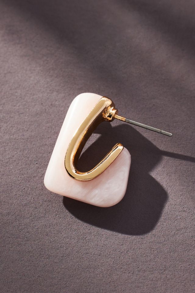 Boho Stone Huggie Earrings #2