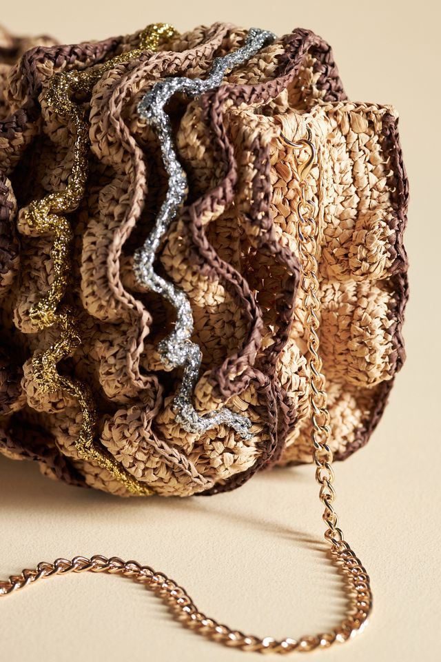 Natural Ruffle Clutch #2