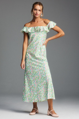 ellie wilde off the shoulder dress Ellie Wilde EW36214 Long Prom Dress Cotton Candy / 2