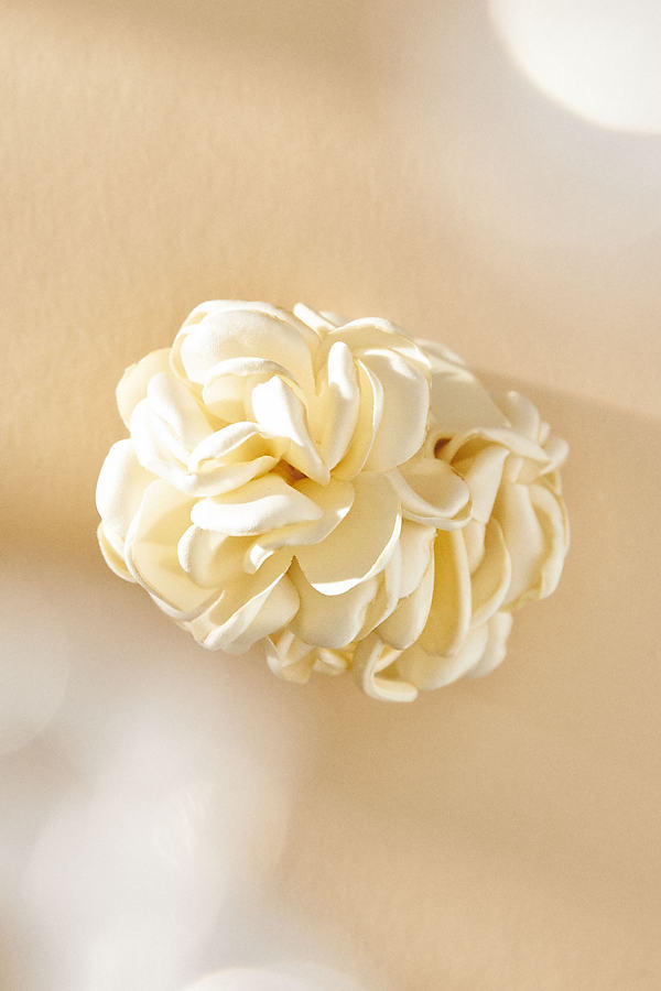Shop Lele Sadoughi Peony Claw Clip In White