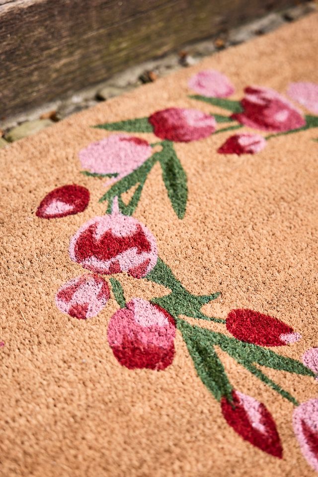 Tulip Wreath Coir Doormat #1