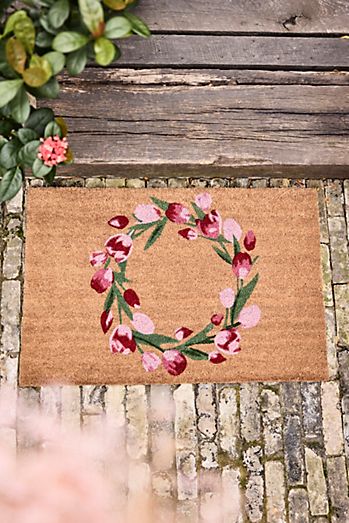 Tulip Wreath Coir Doormat