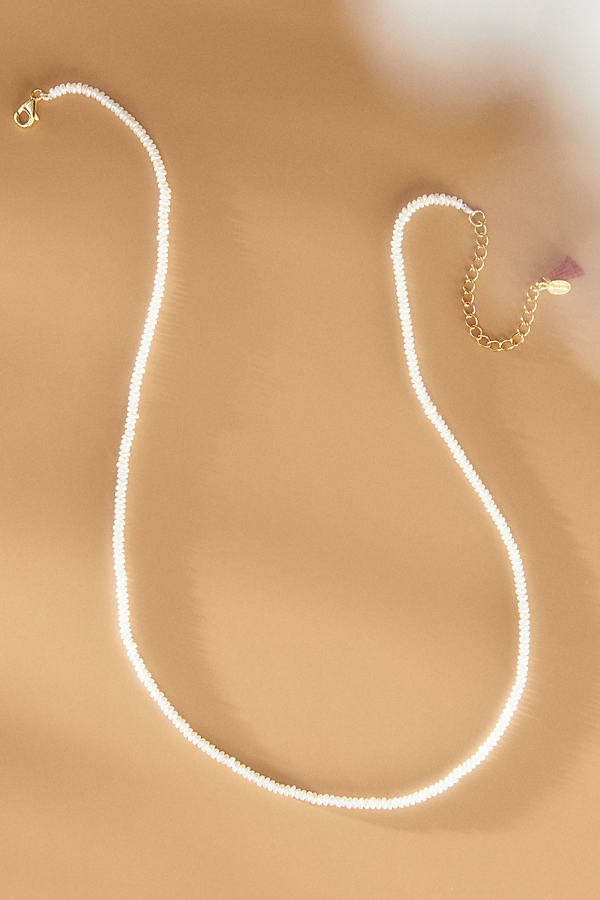 Shop Shashi Aisha Pearl Necklace In White