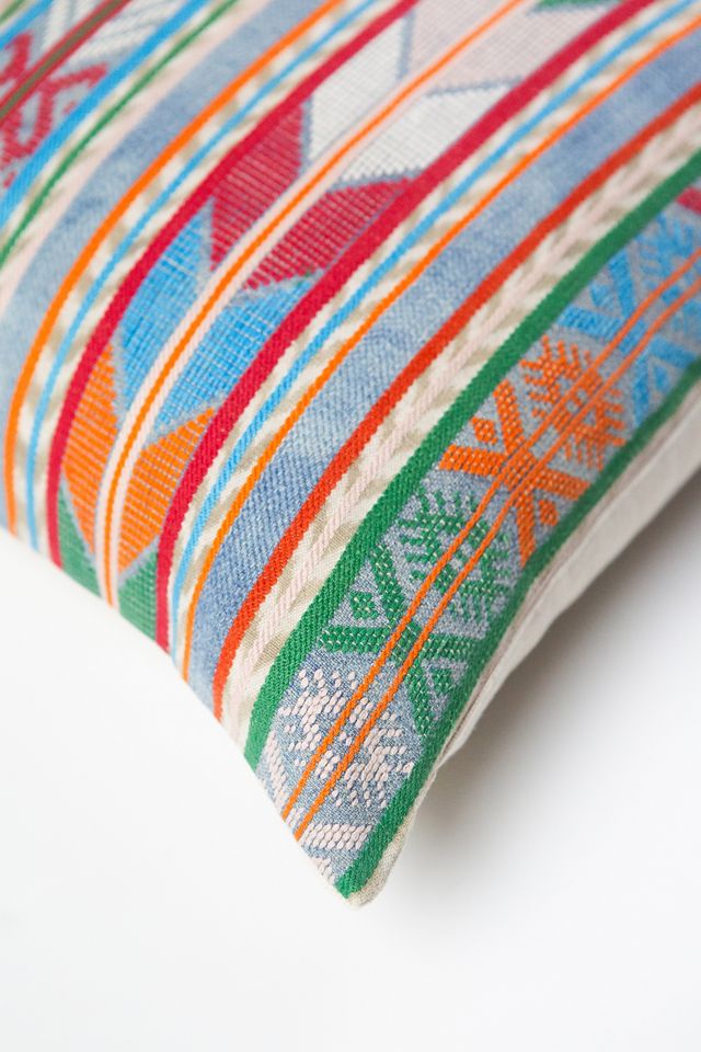 Archive New York Vintage Chevron Ikat Pillow #1