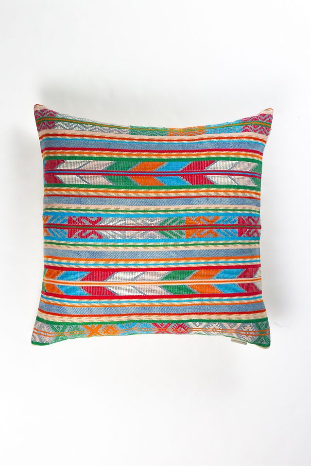 Archive New York Vintage Chevron Ikat Pillow #3