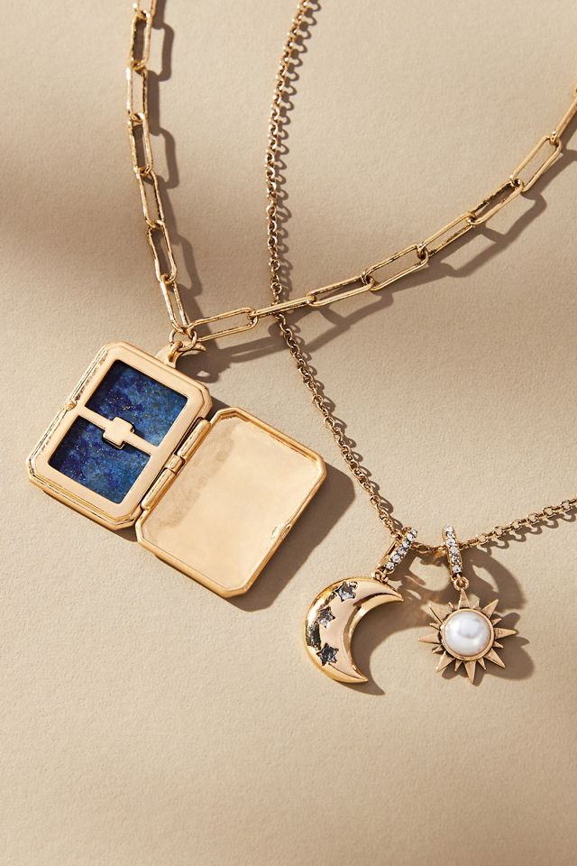 Celestial Locket Necklaces, Set of 2 #1