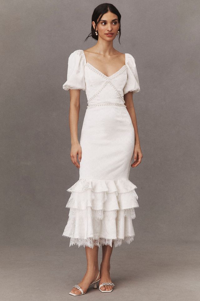 V. Chapman Cynthia Ruffle Midi Dress #1