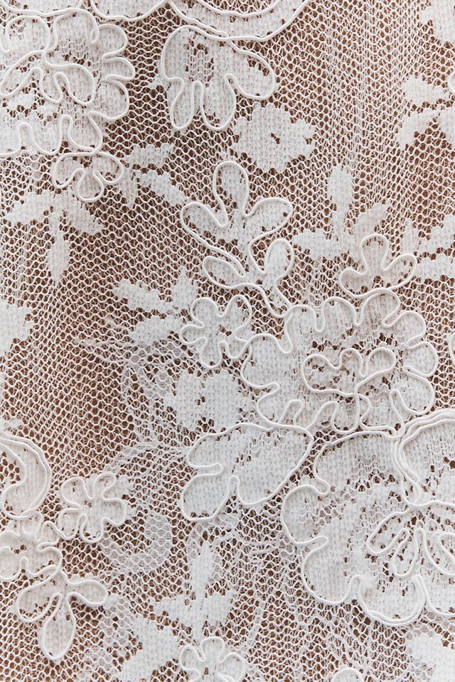 V. Chapman Charlotte Lace Strapless Maxi Gown #4