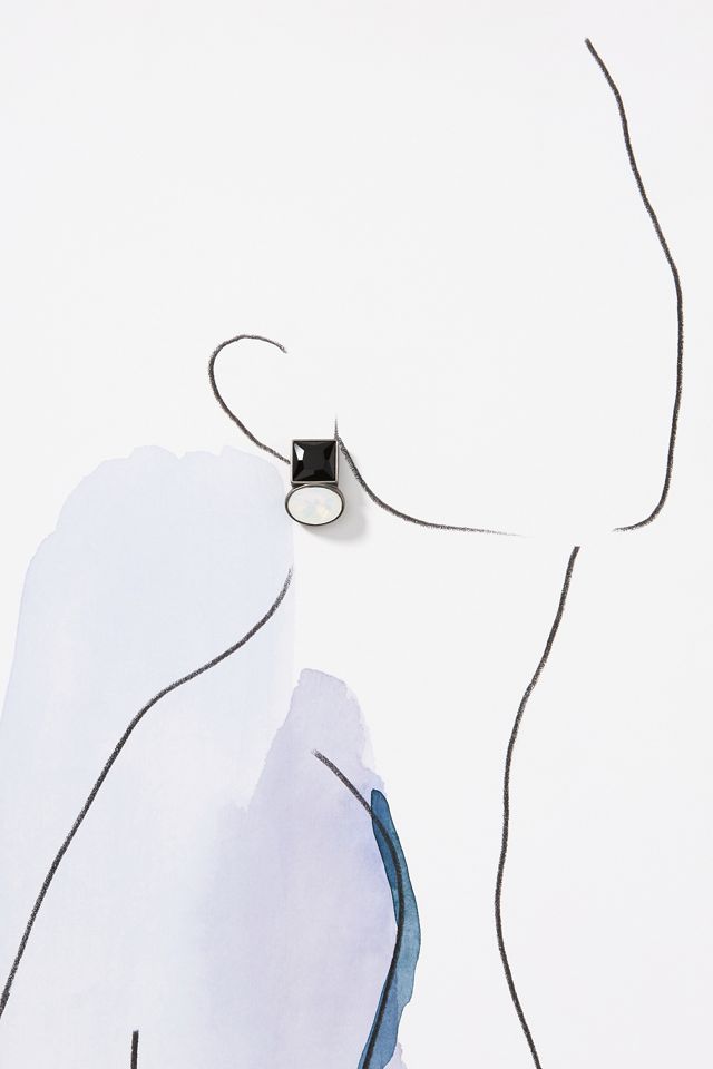 Double Crystal Shaped Earrings #2
