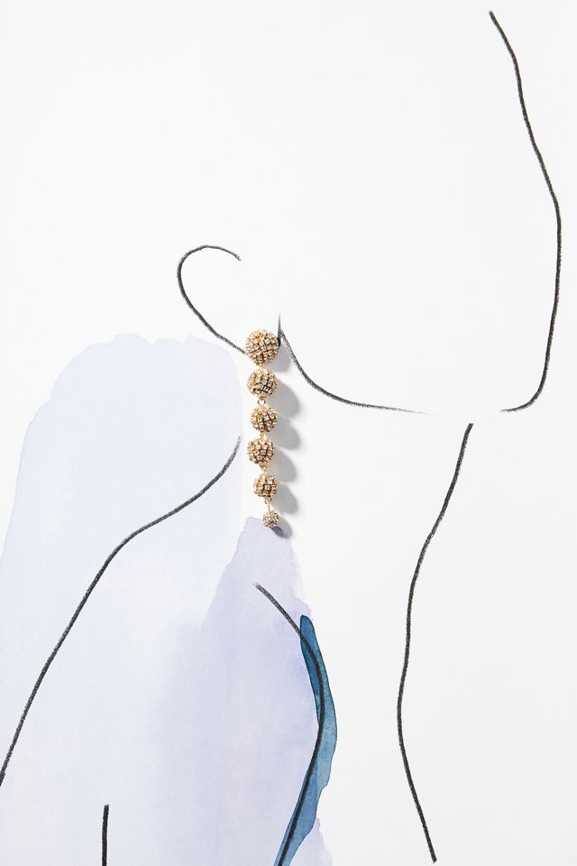 Crystal Spheres Drop Earrings #2