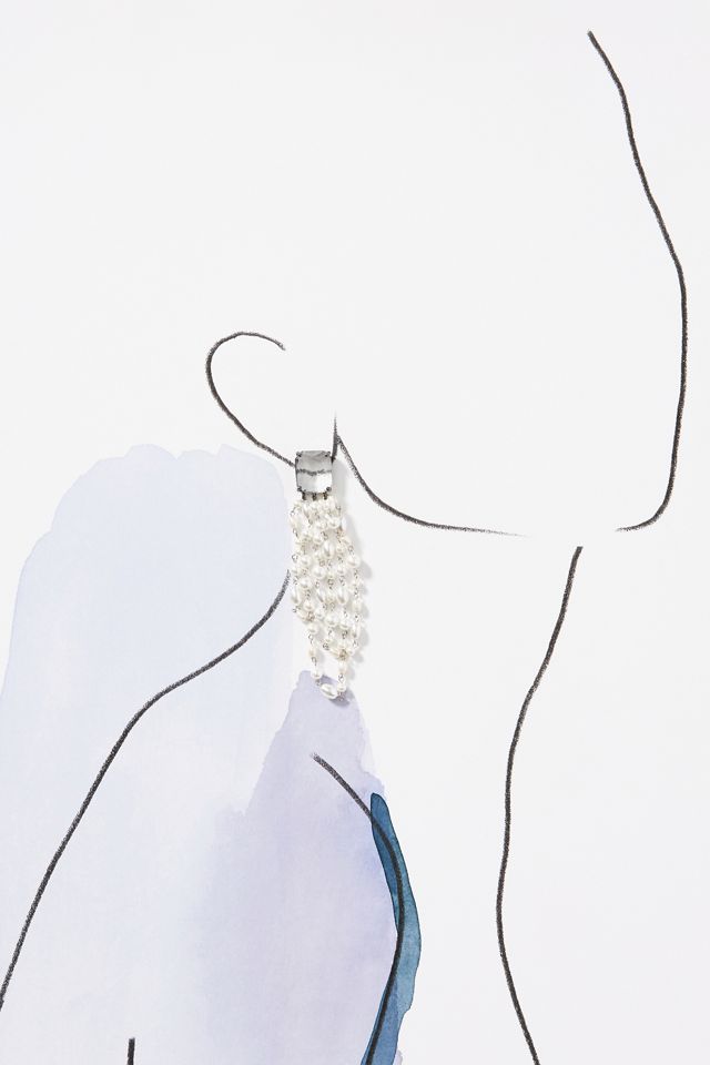 Crystal-Topped Pearl Drop Earrings #2