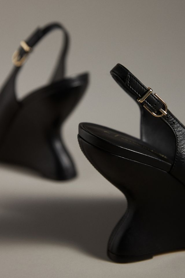 By Anthropologie Wedge Slingback Heels #3