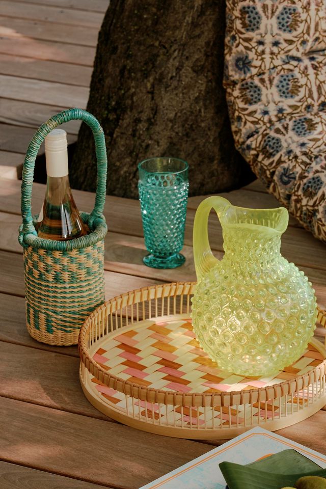 Woven Vetiver Grass Wine Bottle Holder #2