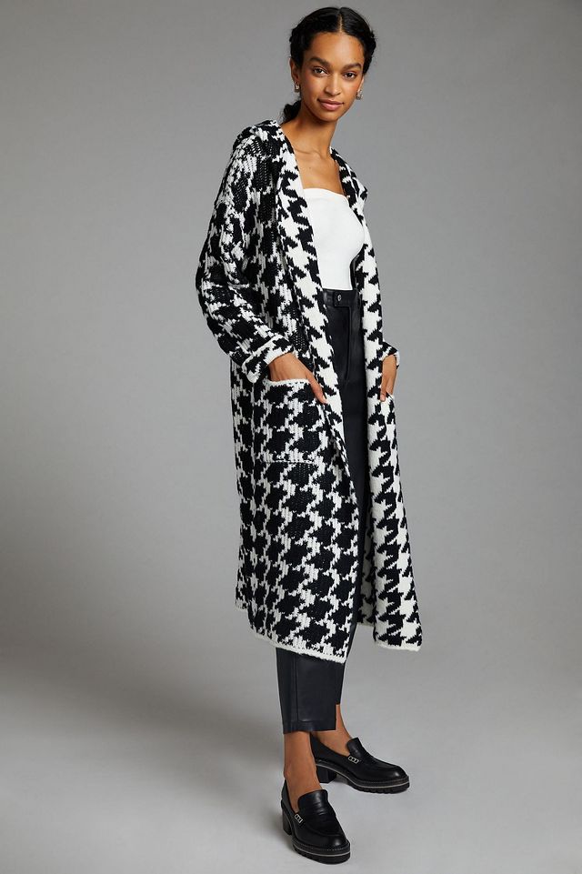 John + Jenn Houndstooth Sweater Coat | Anthropologie