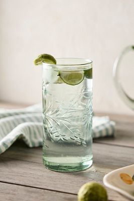 Etched Floral Glass