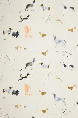 Milton & King Doggies Wallpaper In Animal Print