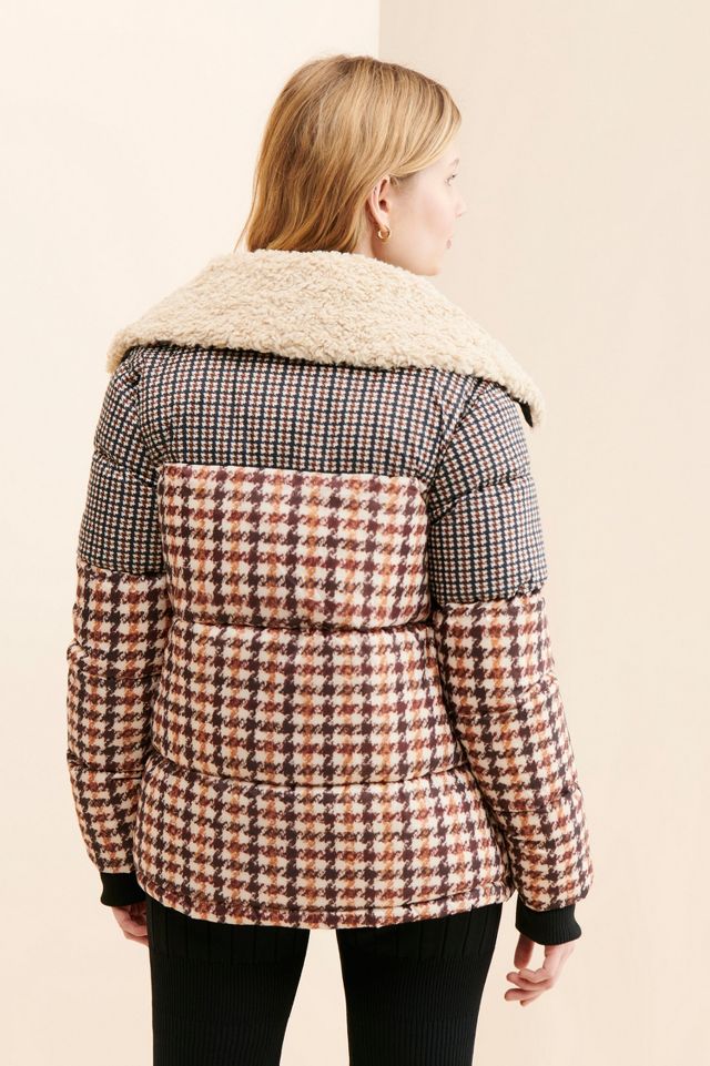 Bernardo Houndstooth Puffer Jacket