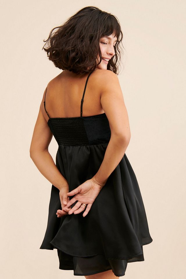 Du Paradis Mixed Media Mini Dress #1