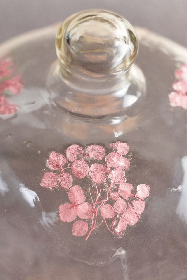 Pressed Floral Glass Cloche #2