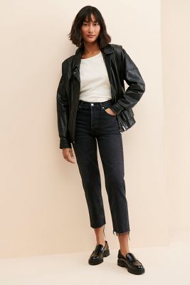 Citizens Of Humanity Florence Cropped Straight-leg Jeans In Black