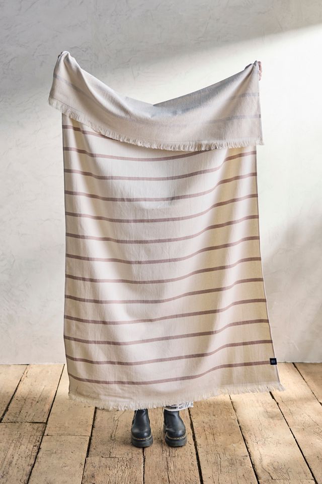 Wide Stripe Cotton Beach Towel #2