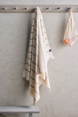 Wide Stripe Cotton Beach Towel