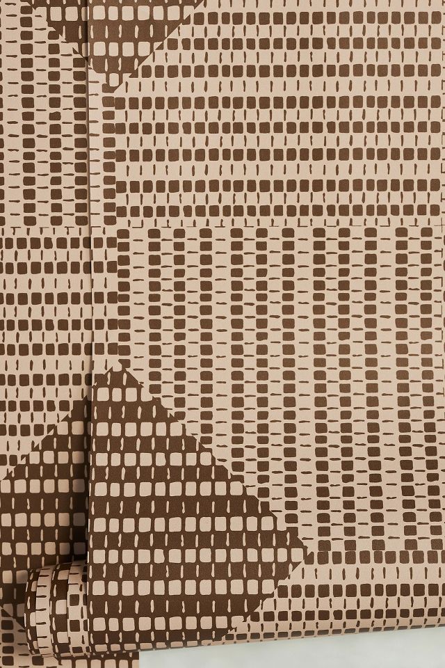 Mitchell Black Woven Basket Geometric Wallpaper #1