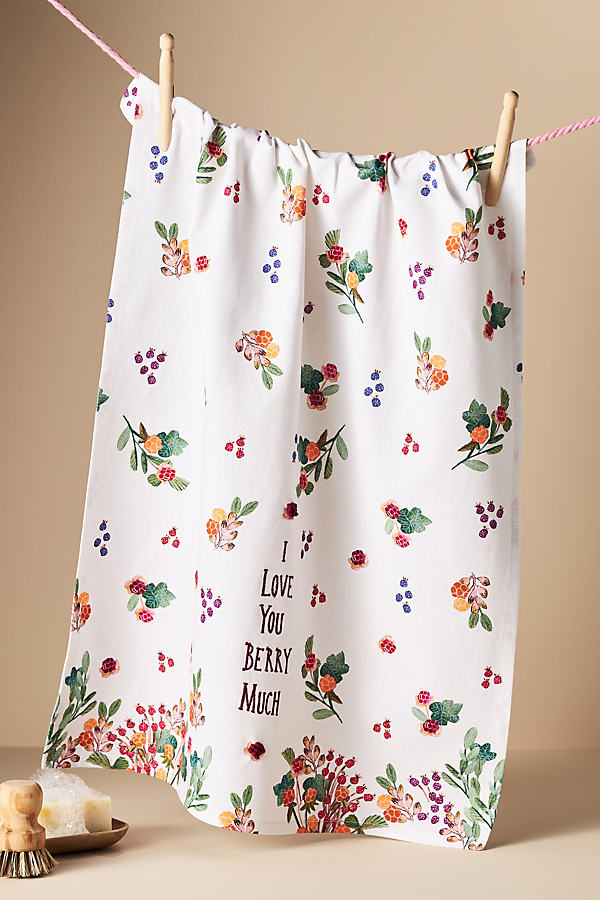 Shop Anthropologie I Love You Berry Much Tea Towel