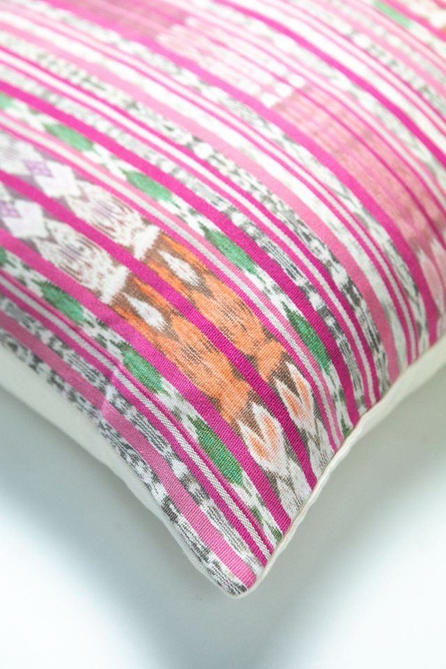 Archive New York Vintage Pink Ikat Pillow #1
