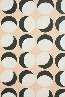 Mitchell Black Offset Pink Geometric Wallpaper