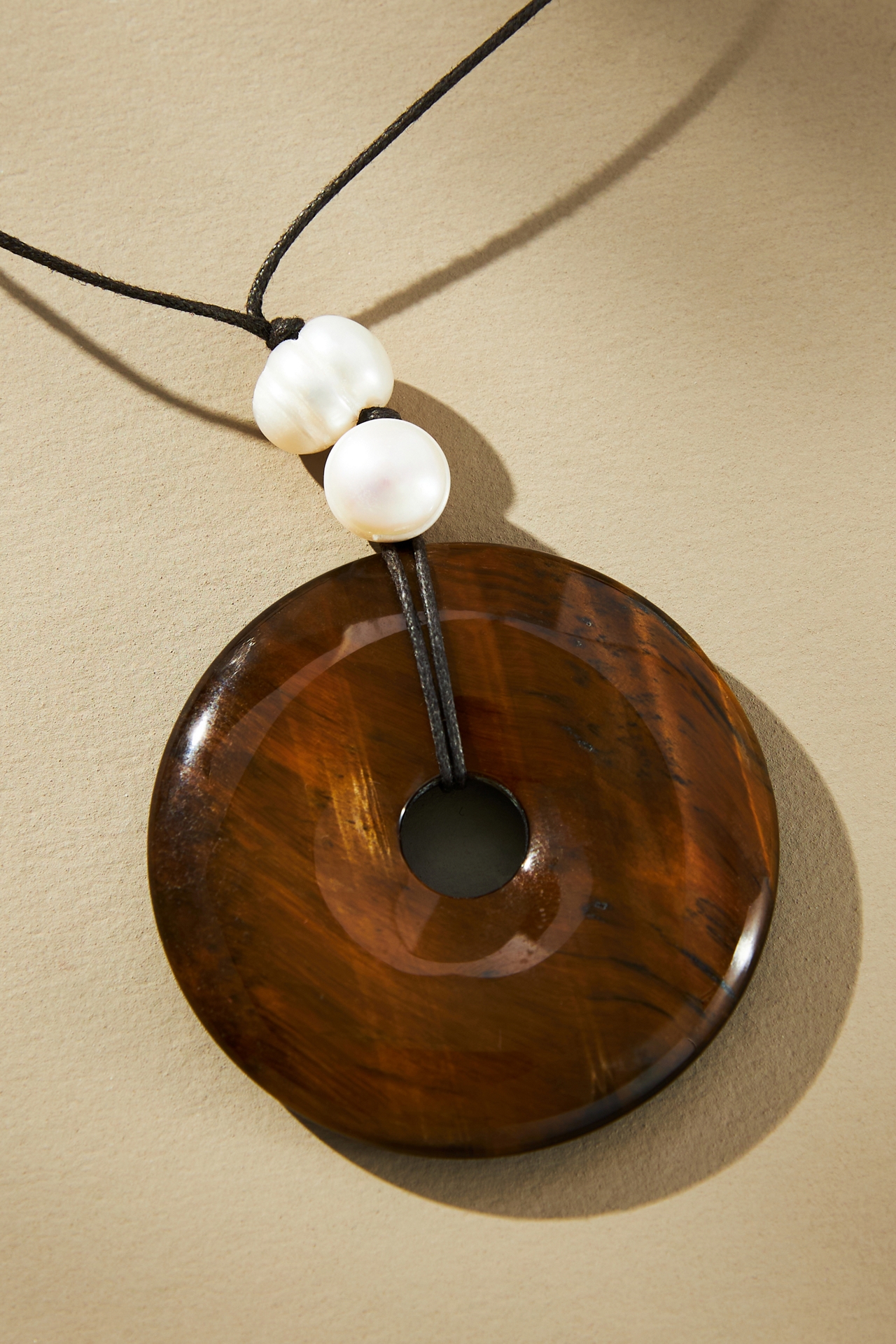 Frasier Sterling Smooth Stone Pendant Necklace