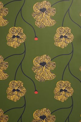 Mitchell Black Flourish Floral Wallpaper