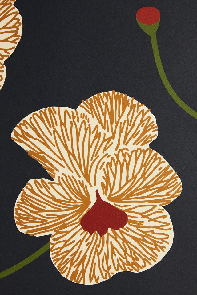 Mitchell Black Flourish Floral Wallpaper #2