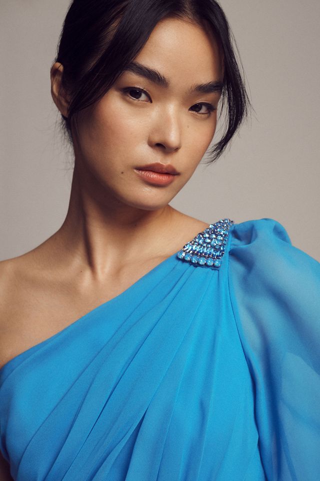 Sachin & Babi Makayla One-Shoulder Gown #2