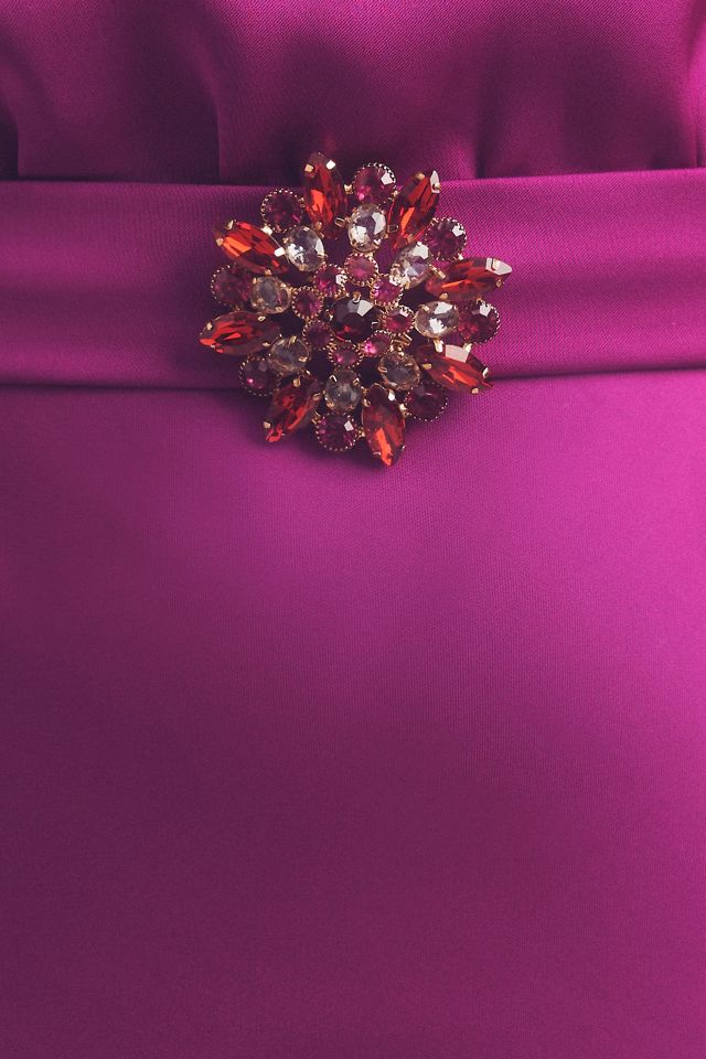 Sachin & Babi Cella One-Shoulder Belted Gown #3