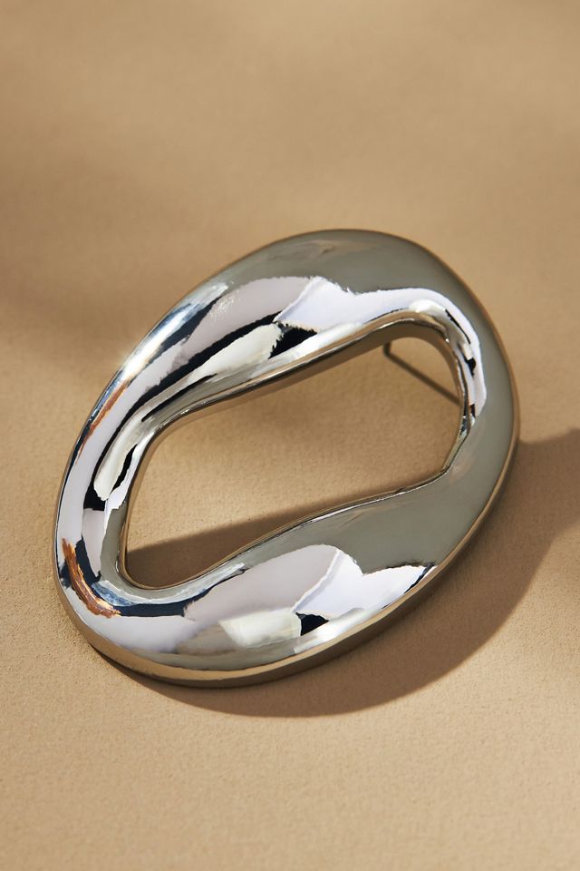Wavy Oval Drop Earrings #1